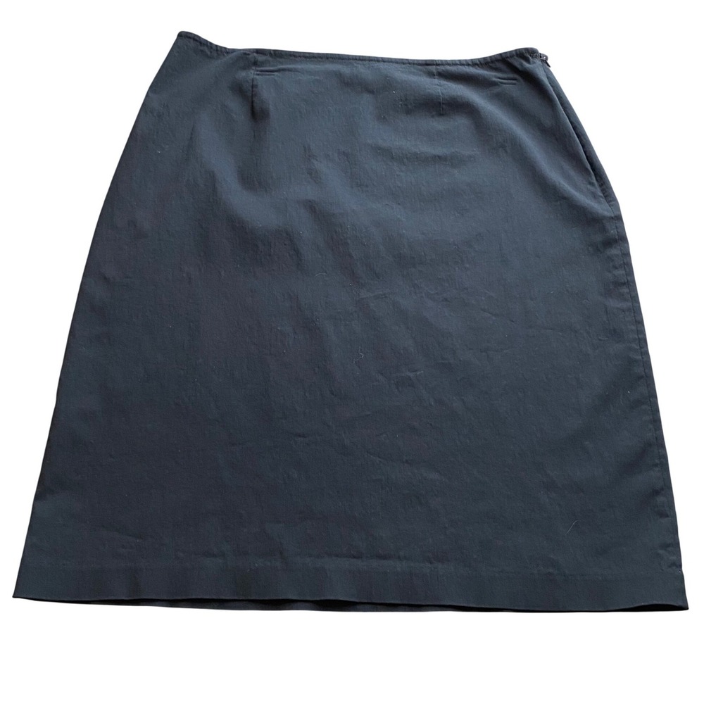 Express World Brand Black Stretch Pencil Skirt Side‎ Zip Size 13/14 Vintage 90s